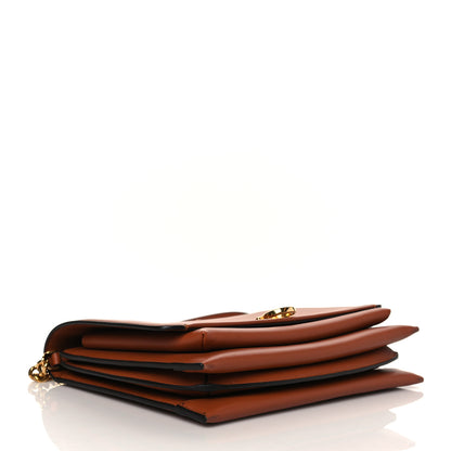 Salvatore Ferragamo Calfskin Trifolio Flap Bag Siena Tan 4 of 9