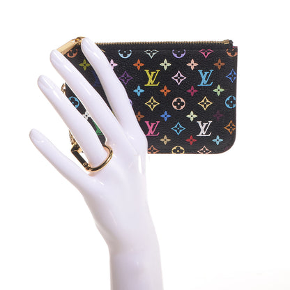 Louis Vuitton Monogram Multicolor Key Pouch Black Grenade 2 of 7