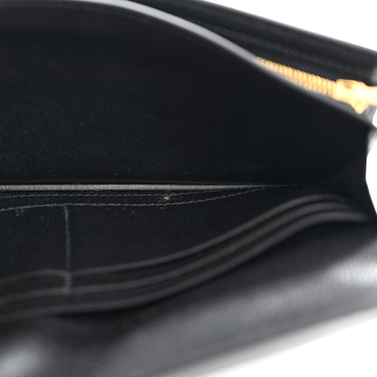 Hermes Chevre Chamkila Kelly Pocket Long Wallet Black 5 of 8