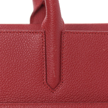 Saint Laurent Grained Calfskin Small Cabas Rive Gauche Red 18 of 21