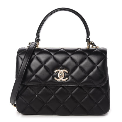 Chanel Lambskin Quilted Small Trendy CC Dual Handle Flap Bag Black 1 of 11