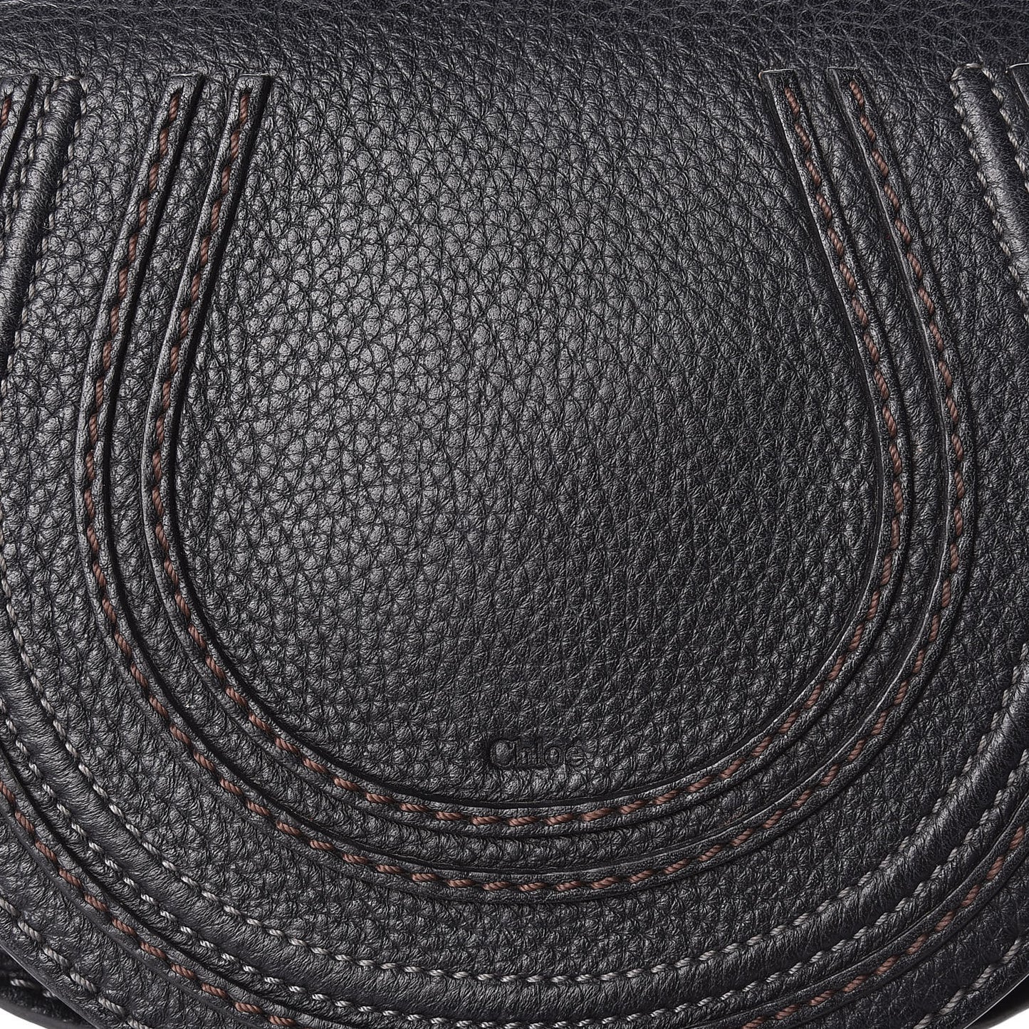Calfskin Mini Marcie Round Crossbody Bag Black