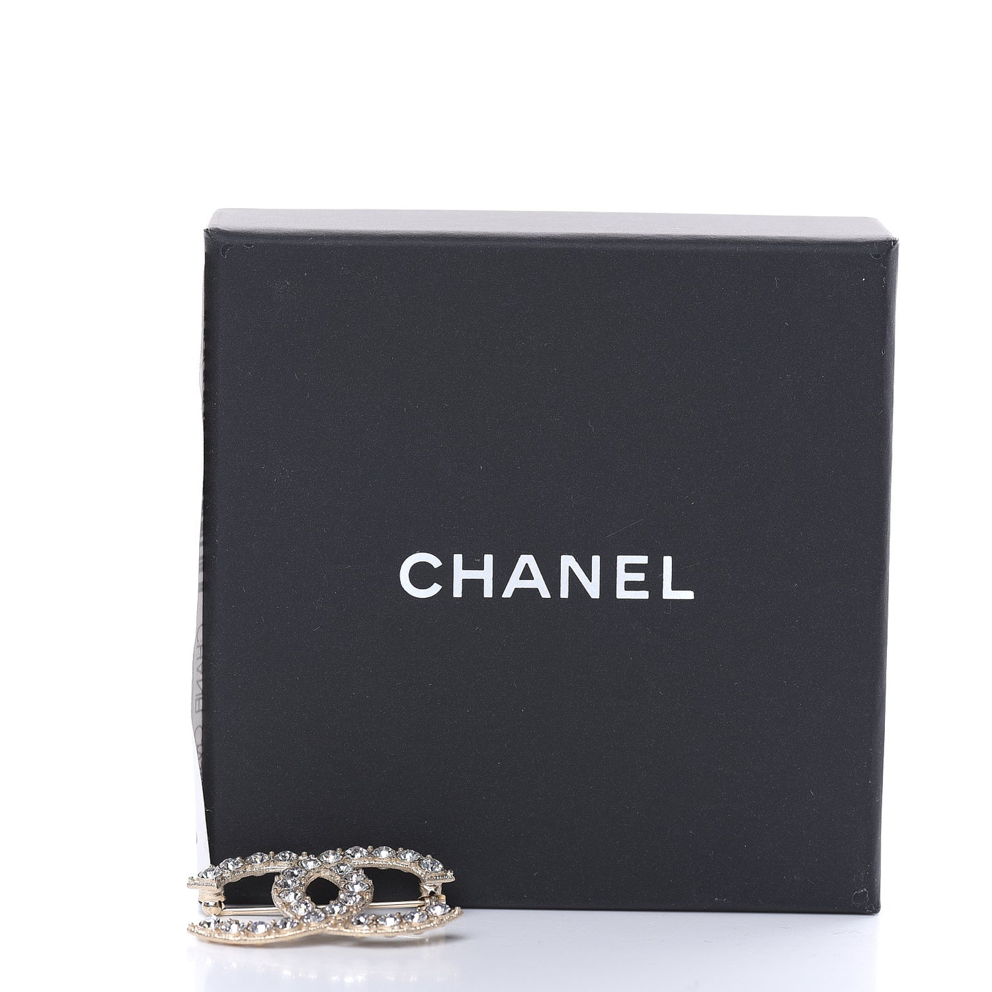 Crystal CC Brooch Light Gold