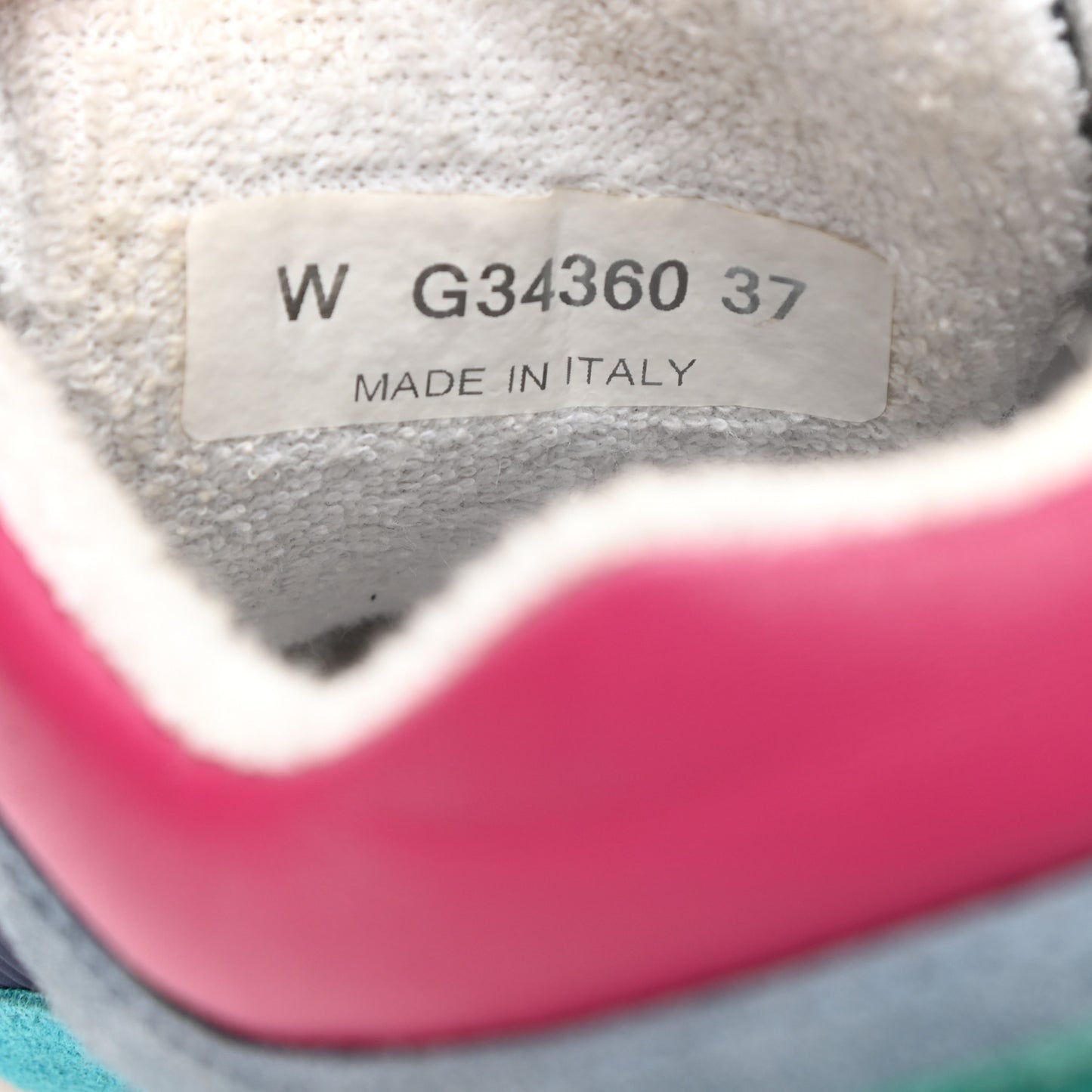Nylon Calfskin Suede Womens CC Sneakers 37 Blue Pink