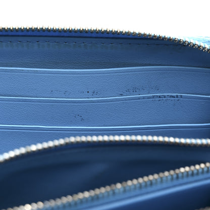 Bottega Veneta Nappa Intrecciato Zip Around Wallet Sky Blue 10 of 14