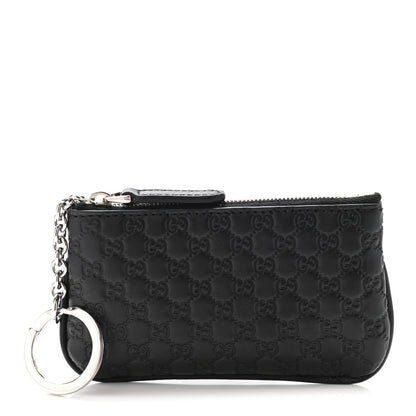 Gucci Microguccissima Key Ring Coin Case Black 1 of 9