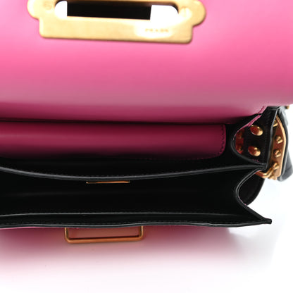 Prada City Calf Saffiano Cahier Bag Fuxia Black 5 of 12