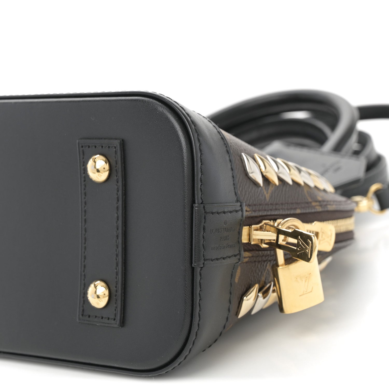 Louis Vuitton Monogram Macassar Studded Alma BB 24 of 25