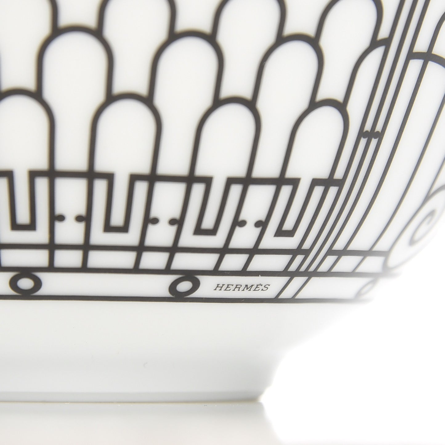 Porcelain H Deco Medium Bowl Set of 2
