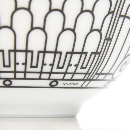 Hermes Porcelain H Deco Medium Bowl Set of 2 7 of 8