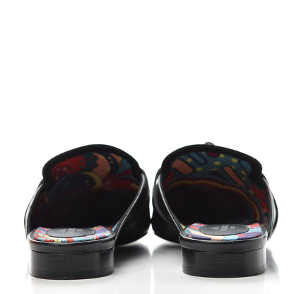 Hermes Goatskin Oz Mules 37 Black 7 of 10