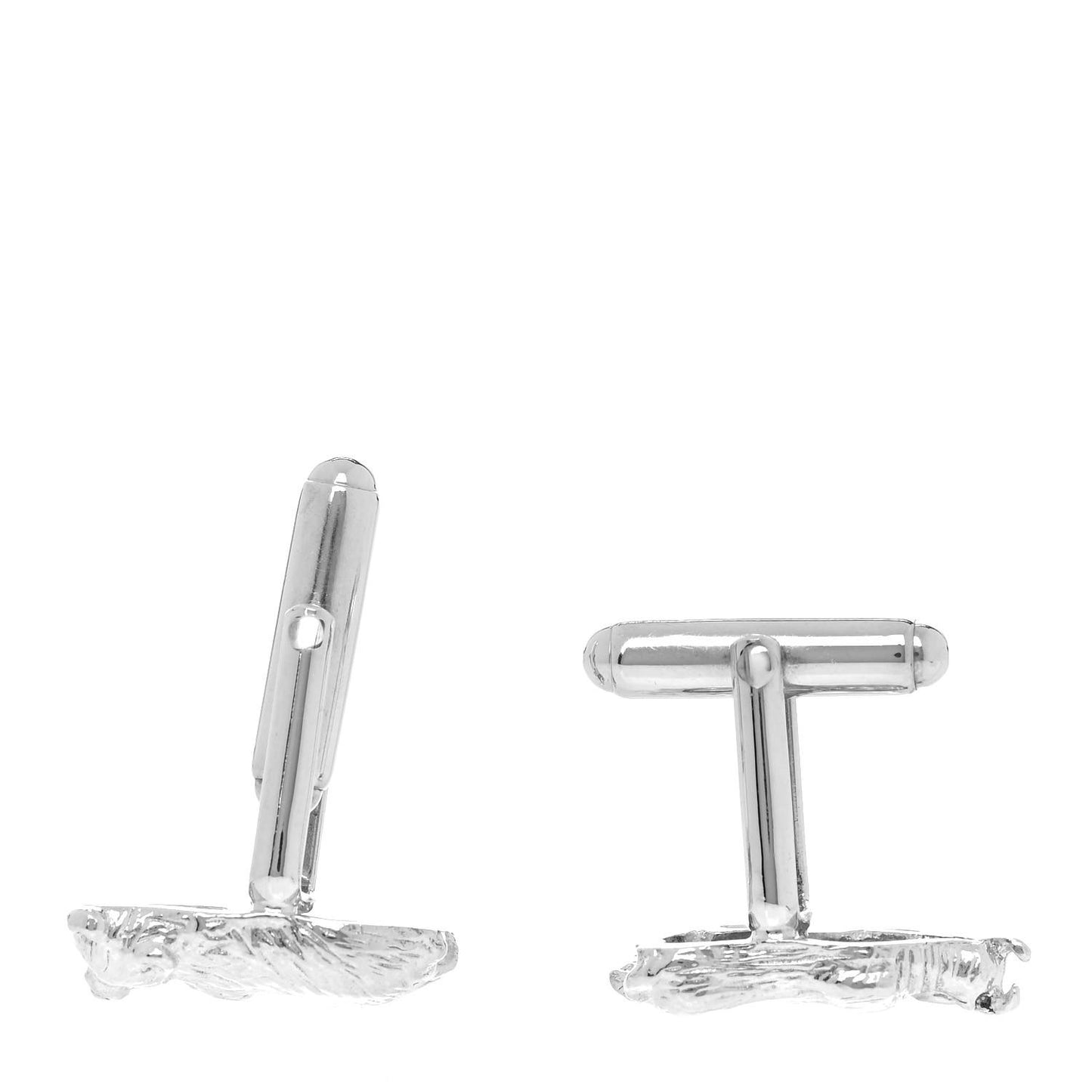 Sterling Silver Bear And Bull Cufflinks