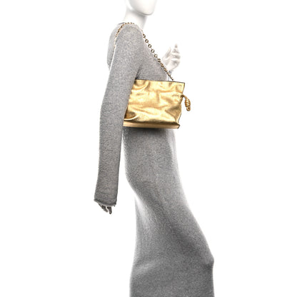 Loewe Metallic Calfskin Mini Chain Flamenco Knot Clutch Gold 2 of 11