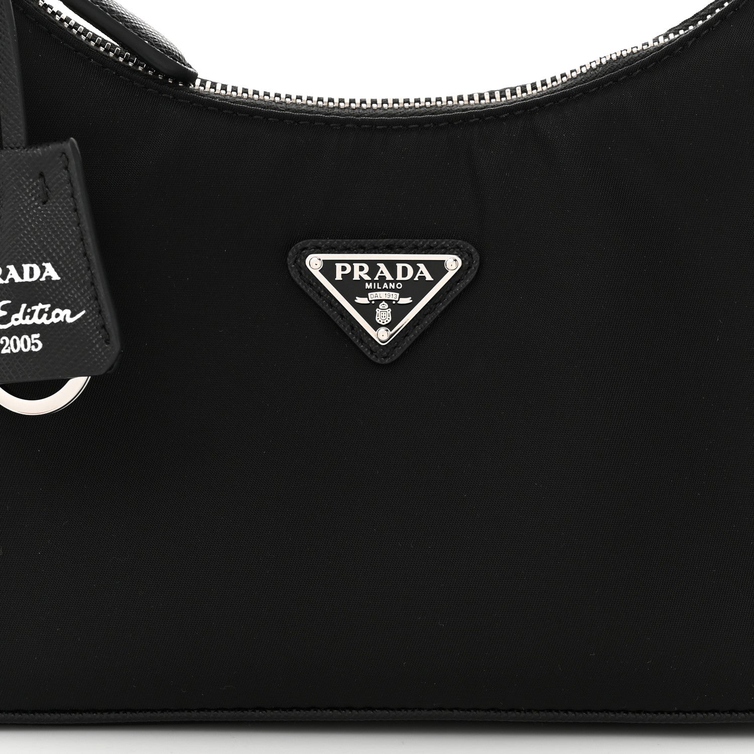 Prada Tessuto Nylon Saffiano Mini Re-Edition 2005 Bag Black 8 of 11