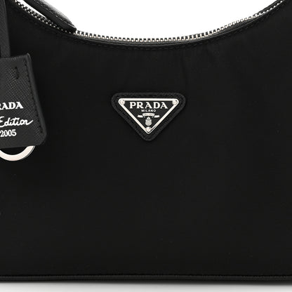 Prada Tessuto Nylon Saffiano Mini Re-Edition 2005 Bag Black 8 of 11
