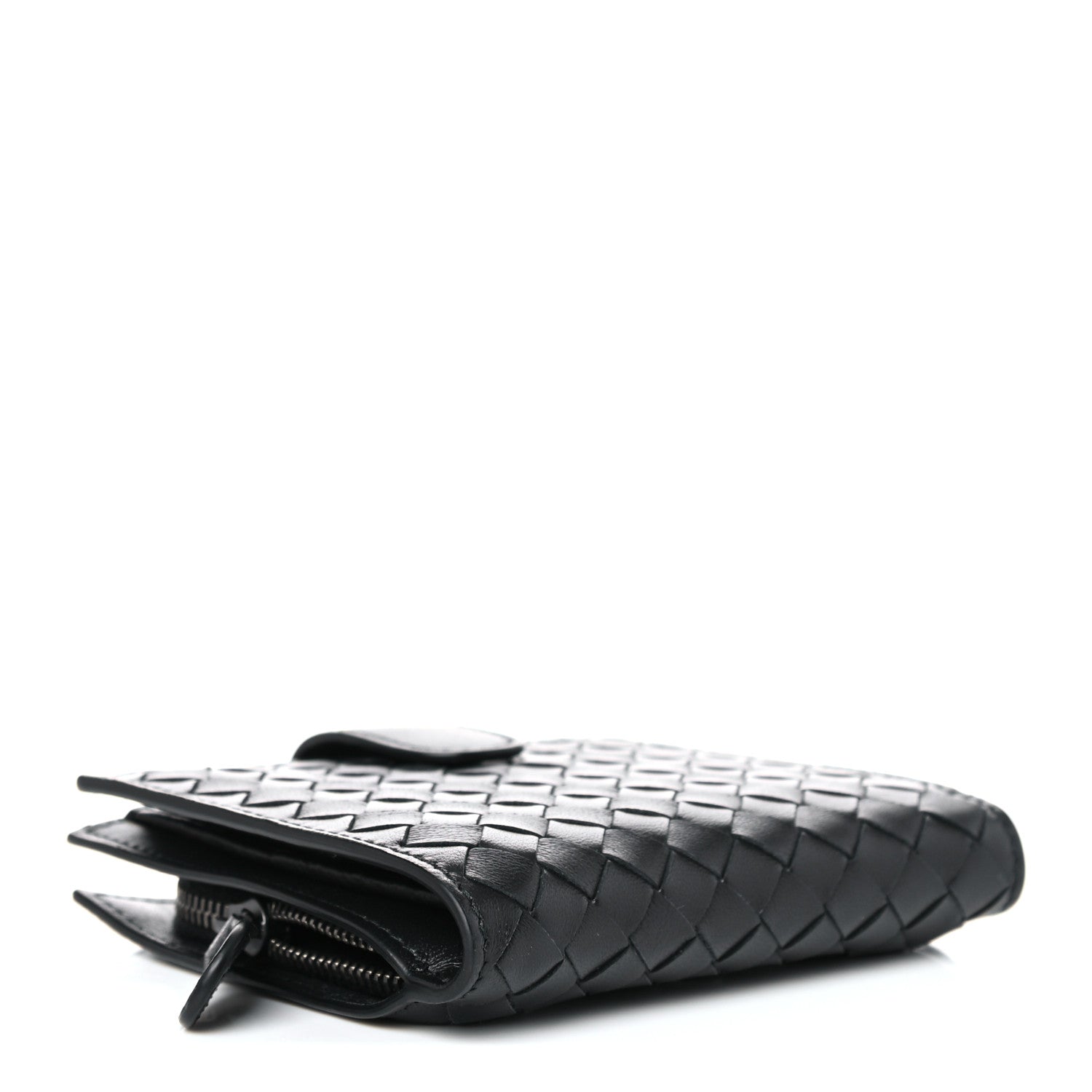 Bottega Veneta Nappa Intrecciato French Flap Wallet Black 4 of 8