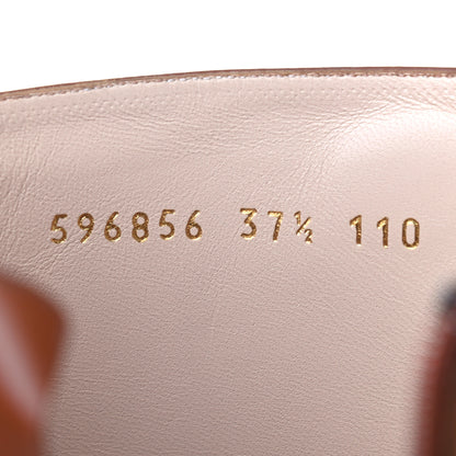 Gucci Calfskin Rosie Tall Riding Boots 37.5 Brown Papaya 7 of 8