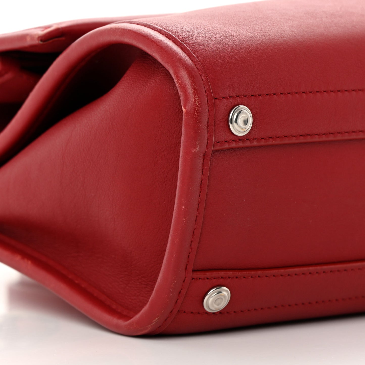 Veau Soyeux Small Tool Satchel Rouge Groseille