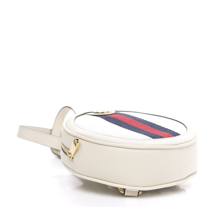 Gucci Textured Calfskin Web Mini Ophidia Round Backpack Mystic White 3 of 9