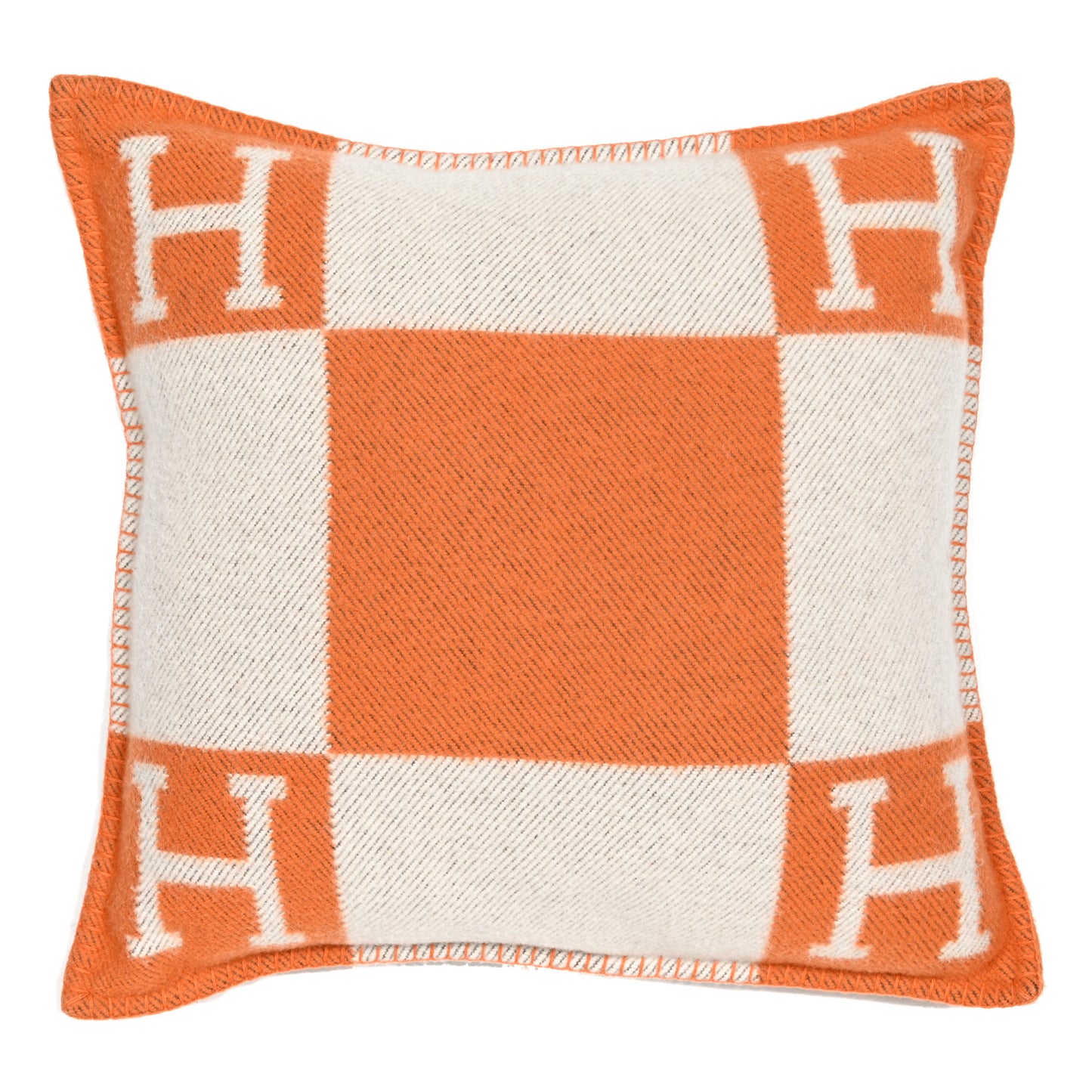 Wool Cashmere Avalon Pillow PM Ecru Potiron