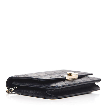 Chanel Caviar Quilted Golden Class Wallet On Chain WOC Navy 4 of 12