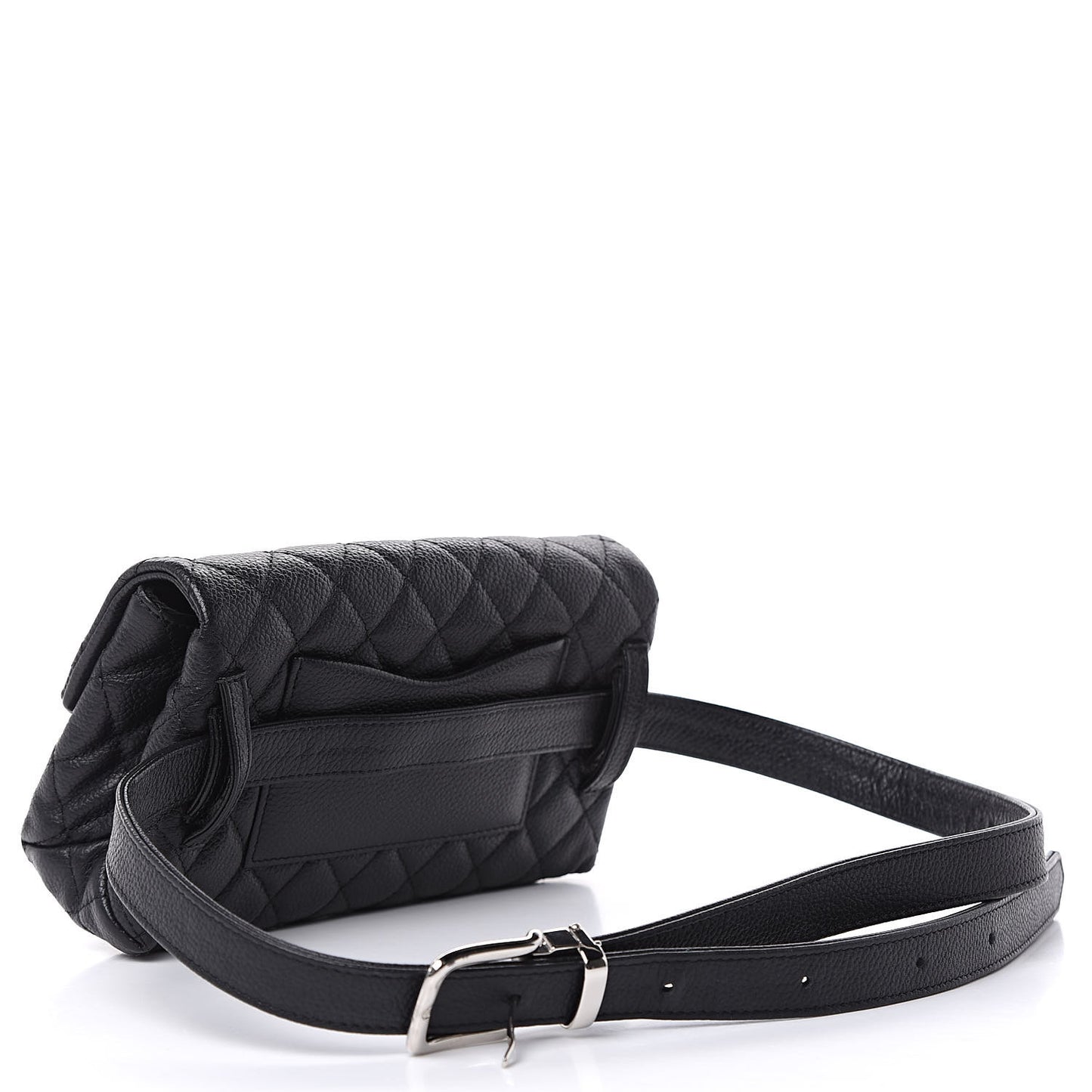 Grained Calfskin Quilted 2.55 Reissue Flap Belt Bag Clutch Black