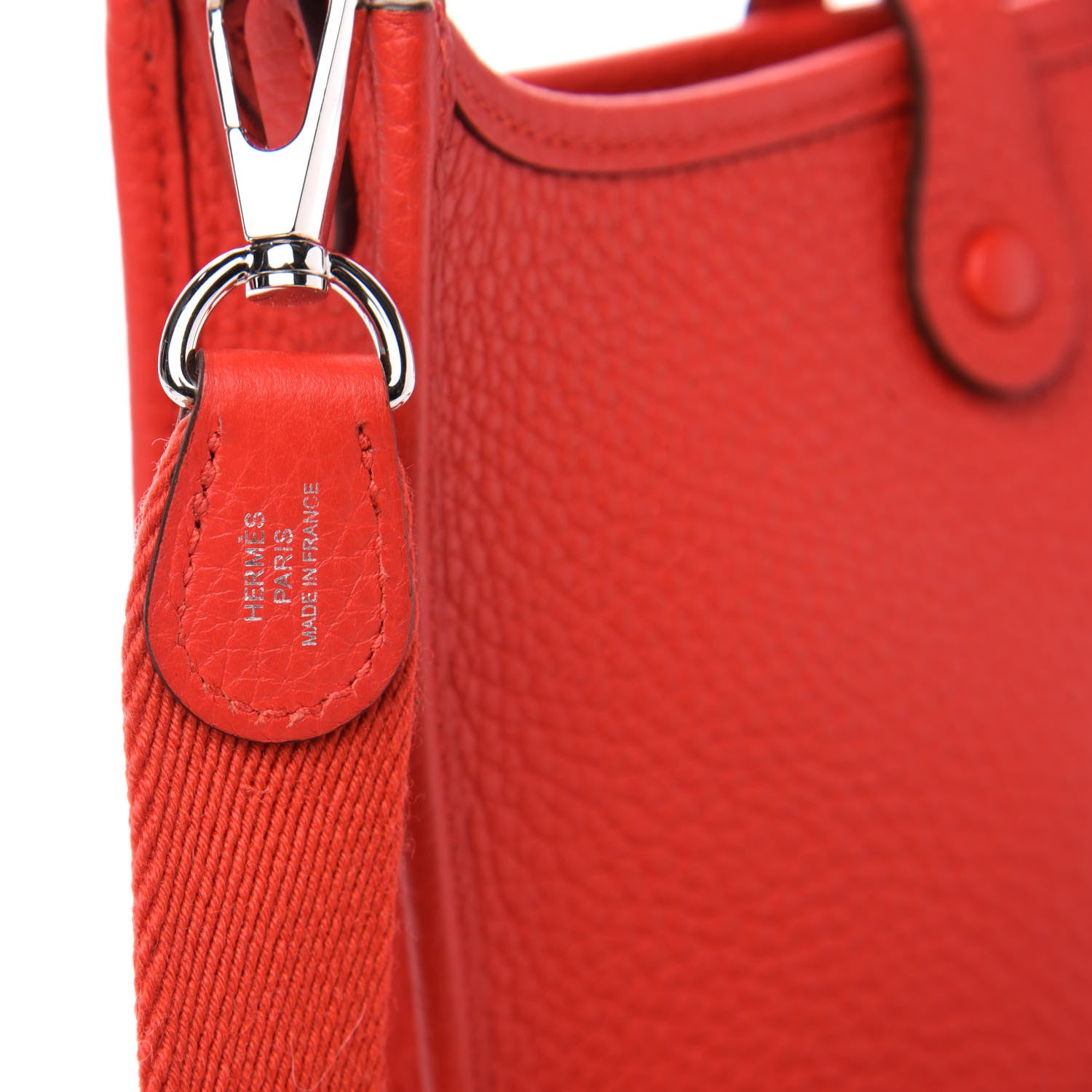 Hermes Taurillon Clemence Evelyne TPM Rouge De Coeur 10 of 11
