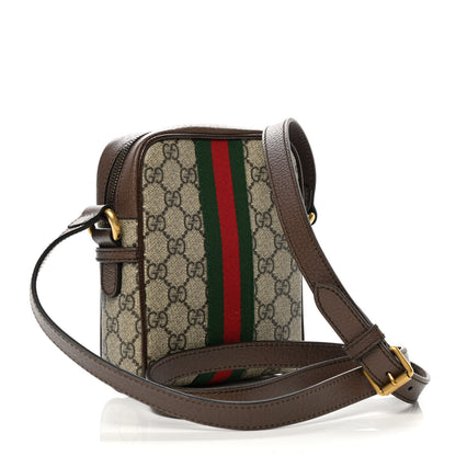 Gucci GG Supreme Monogram Web Mini Ophidia Messenger Brown 3 of 11