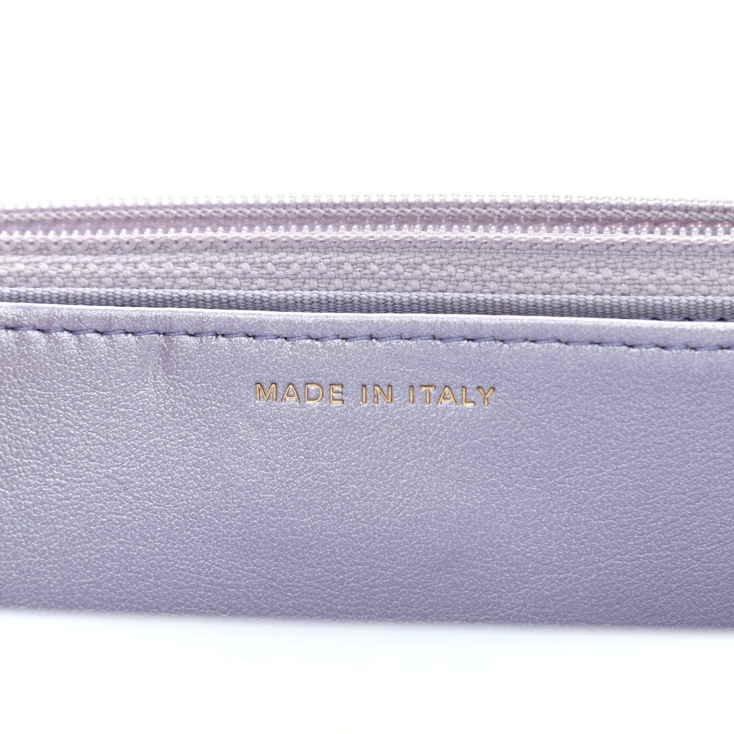 Iridescent Calfskin Quilted Chanel 19 Wallet On Chain WOC Light Purple