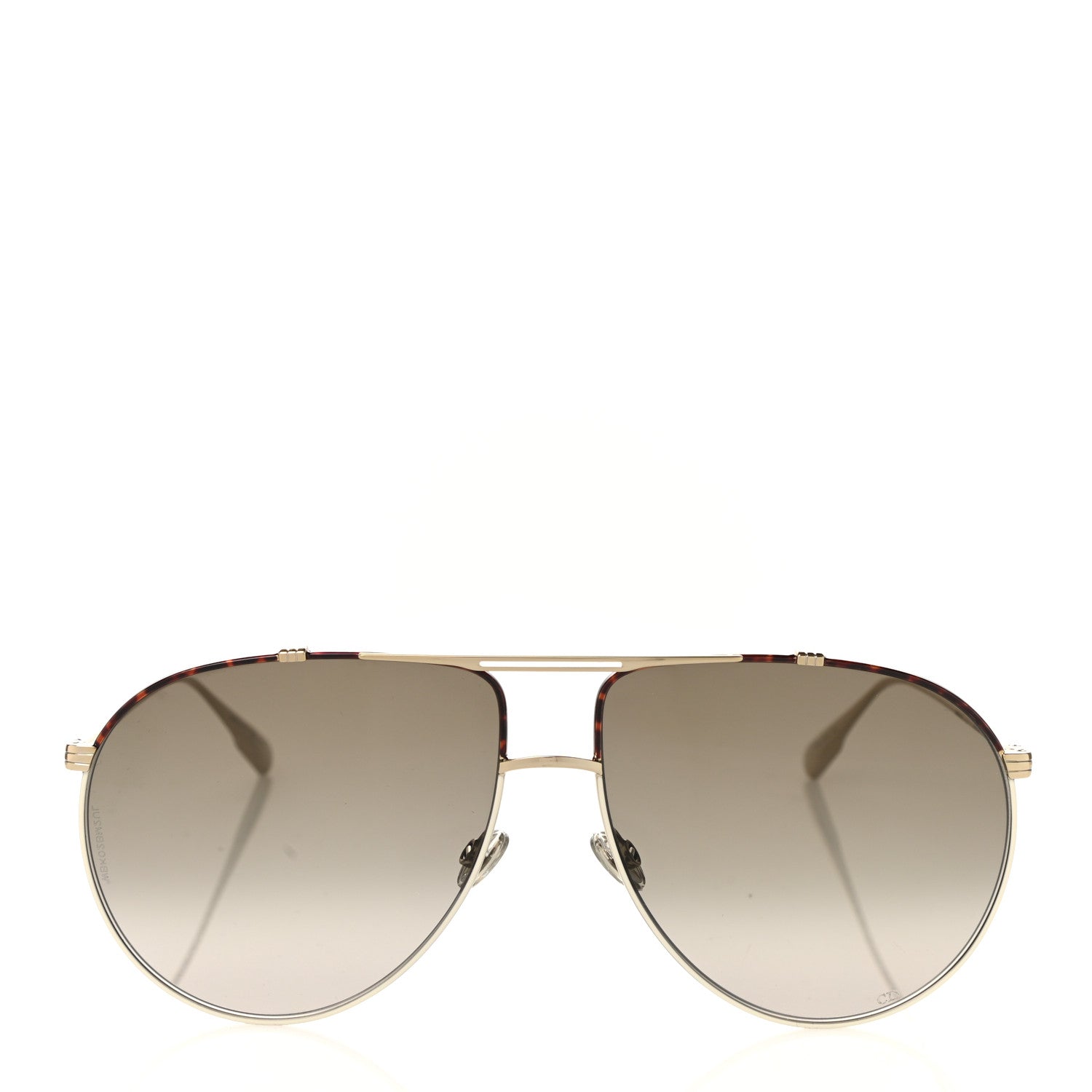 Christian Dior Metal Monsieur 1 Sunglasses Light Gold Havana 2 of 11