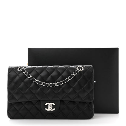 Chanel Lambskin Quilted Medium Double Flap Black 12 of 12