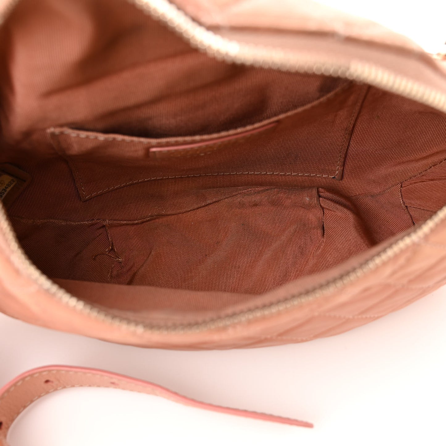 Calfskin Quilted Banane Waist Bag Fanny Pack Pink
