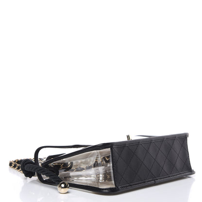 Chanel Lambskin PVC Sand By The Sea Flap With Pearl Strap Black 4 of 10