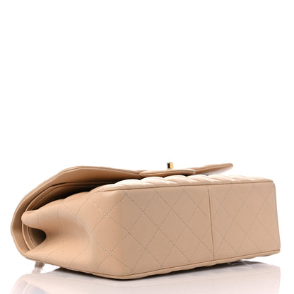 Chanel Lambskin Quilted Jumbo Double Flap Beige 4 of 10