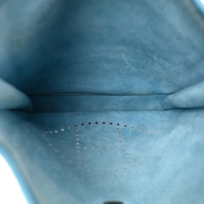 Hermes Taurillon Clemence Evelyne II PM Blue Jean 5 of 11