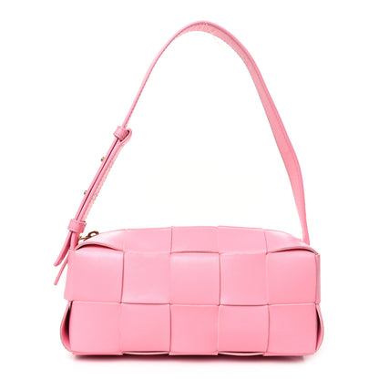 Bottega Veneta Lambskin Maxi Intrecciato Small Brick Cassette Bag Pink Ribbon 1 of 11