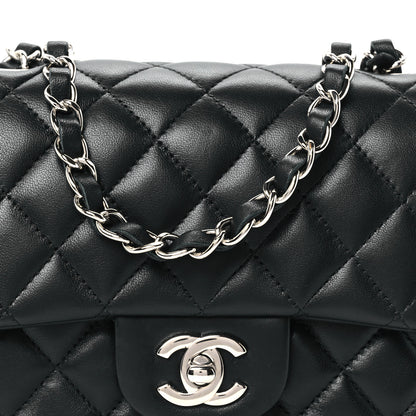 Chanel Lambskin Quilted Mini Square Flap Black 9 of 11