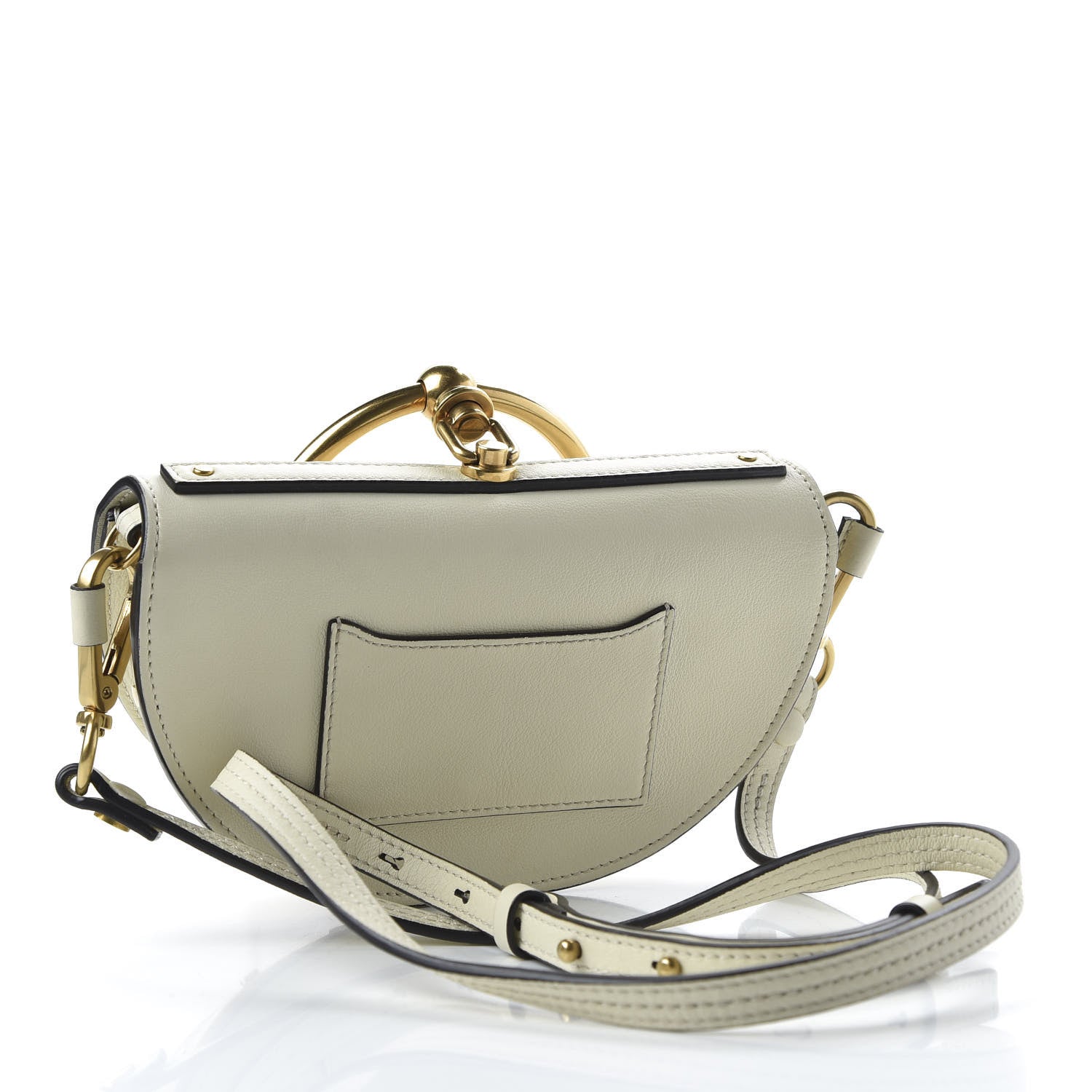 Chloe Calfskin Small Nile Bracelet Minaudiere Bag Off White 3 of 9