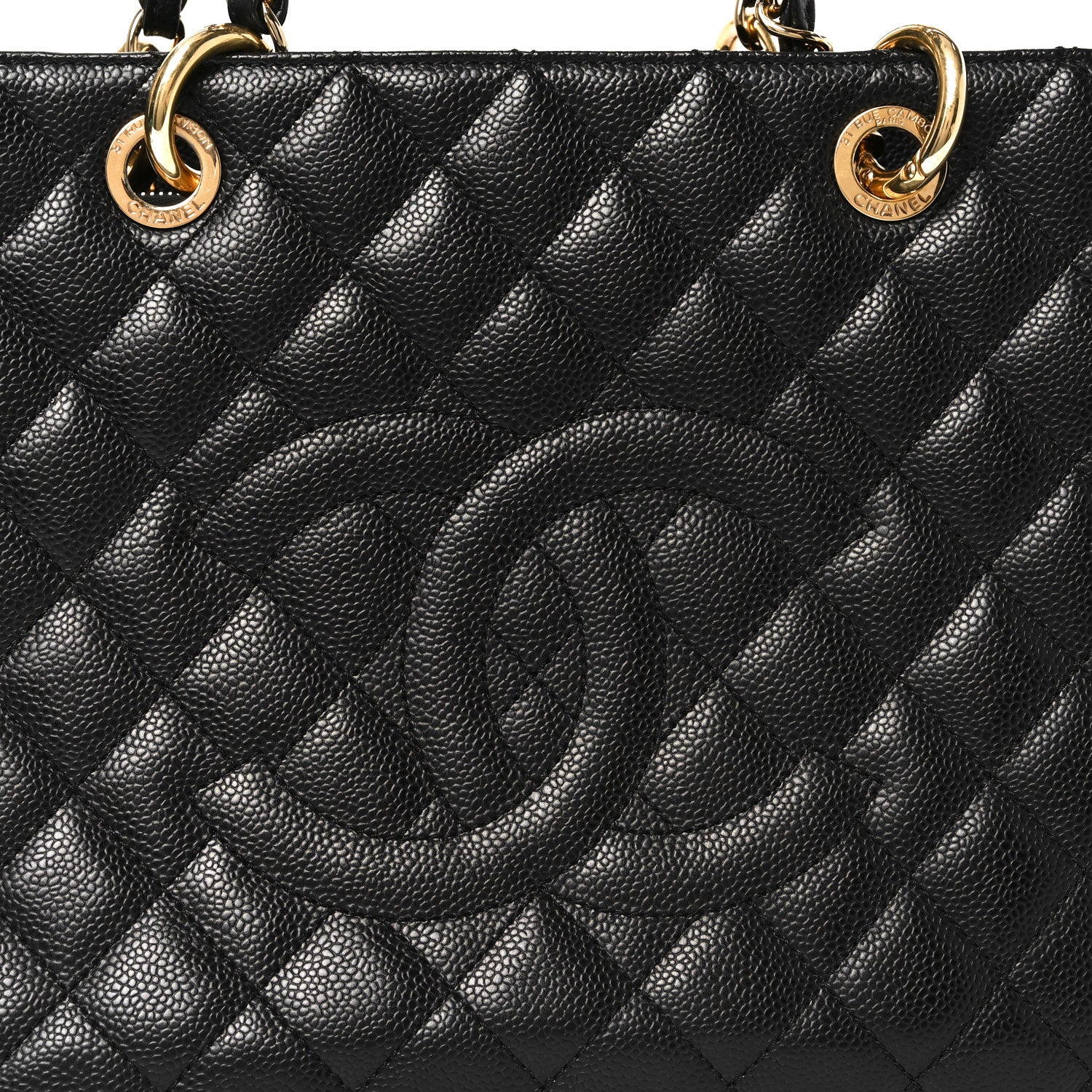 Chanel Caviar Quilted Grand Shopping Tote GST Black 8 of 10