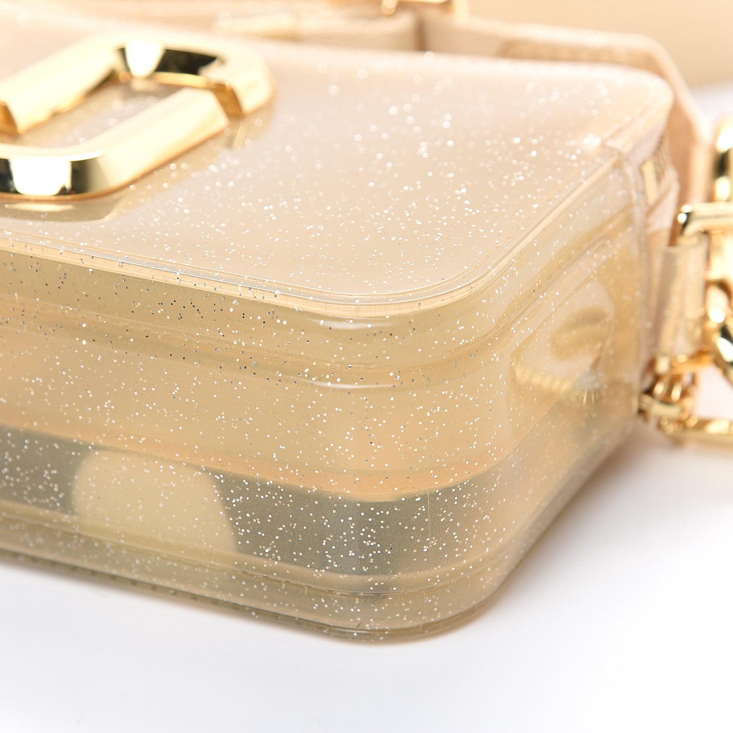 Jelly Glitter Small Snapshot Camera Bag Gold Silver