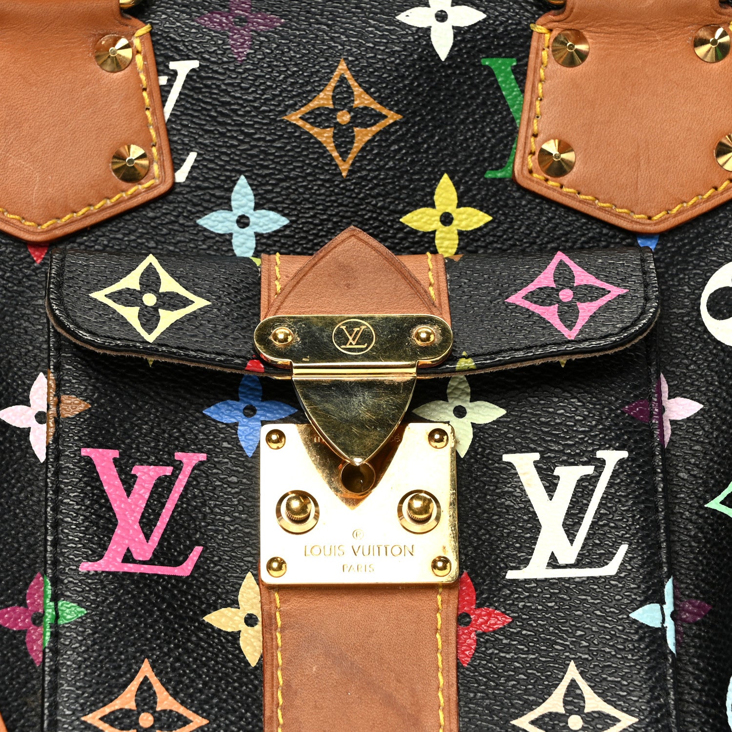 Louis Vuitton Monogram Multicolor Speedy 30 Black 7 of 9
