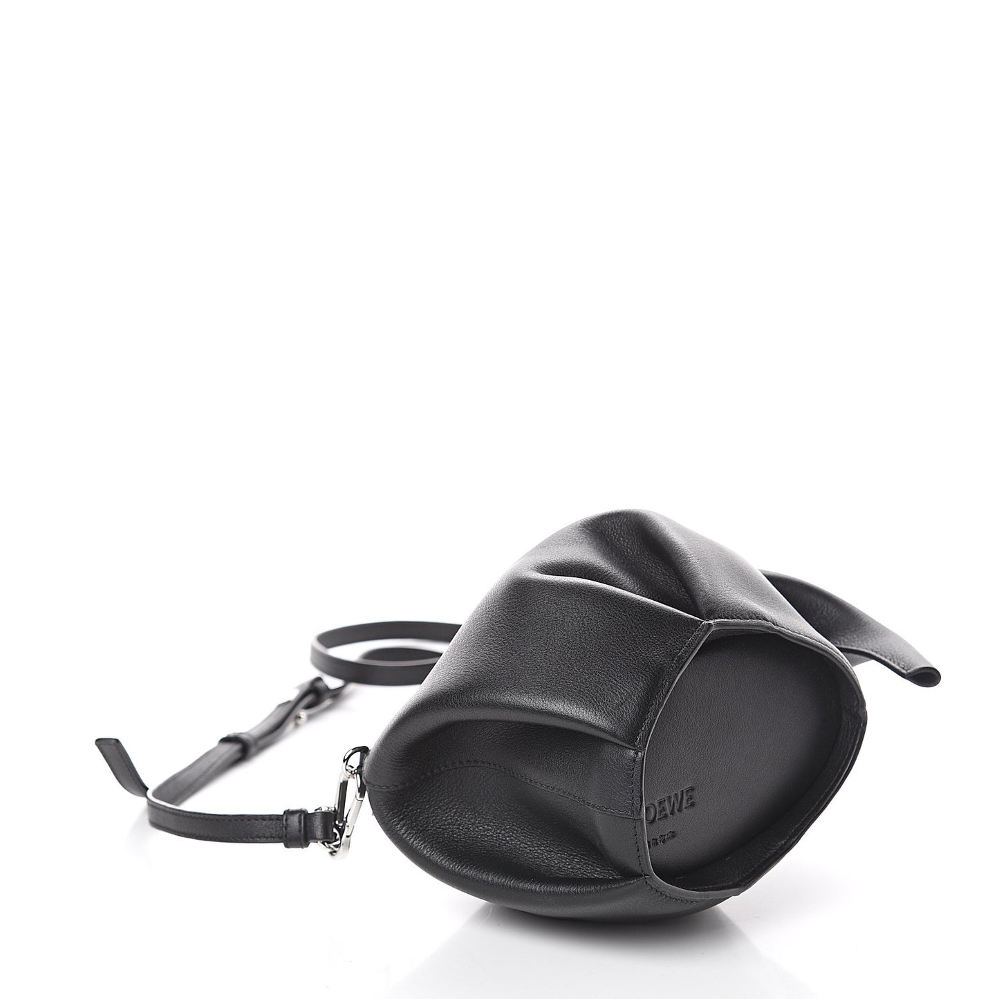 Calfskin Mini Elephant Crossbody Bag Black