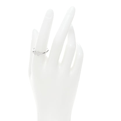 Tiffany 18K White Gold Diamond T Wire Ring 58 8.25 2 of 4