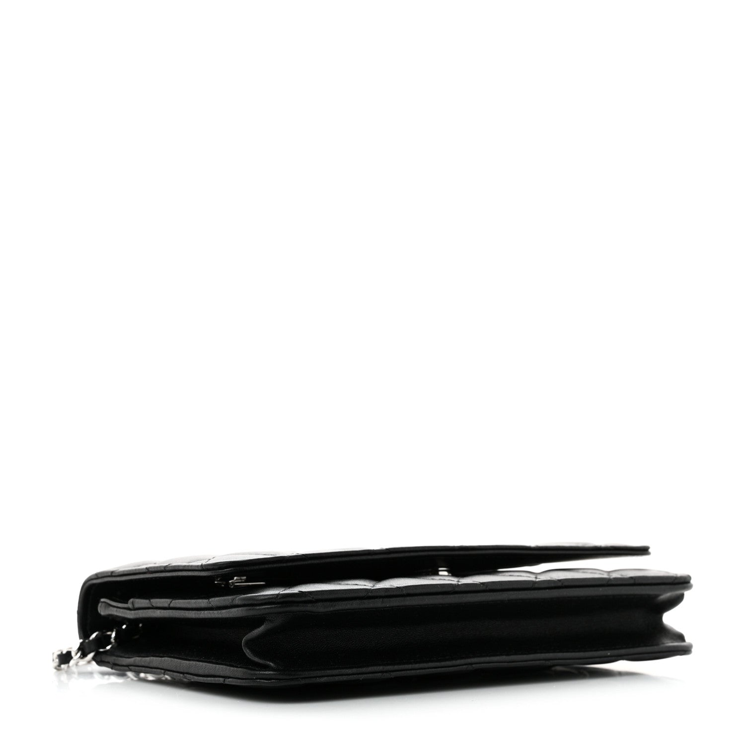 Chanel Lambskin Quilted Wallet On Chain WOC Black 4 of 12