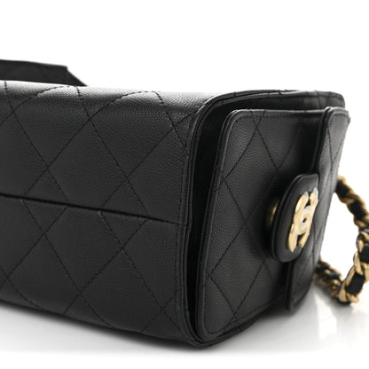Chanel Caviar Quilted Mini Chanel 25 Handbag Black 10 of 11