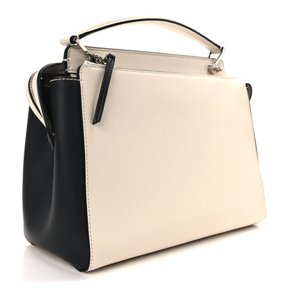 Fendi Vitello Baltico Shiny Nappa Lace Up DotCom Satchel Camelia Black Multicolor 3 of 12