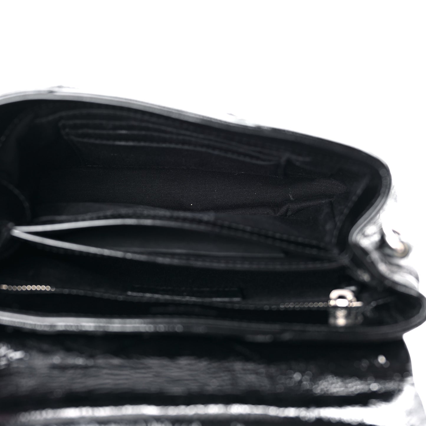 Patent Y Quilted Monogram Toy Loulou Crossbody Bag Black