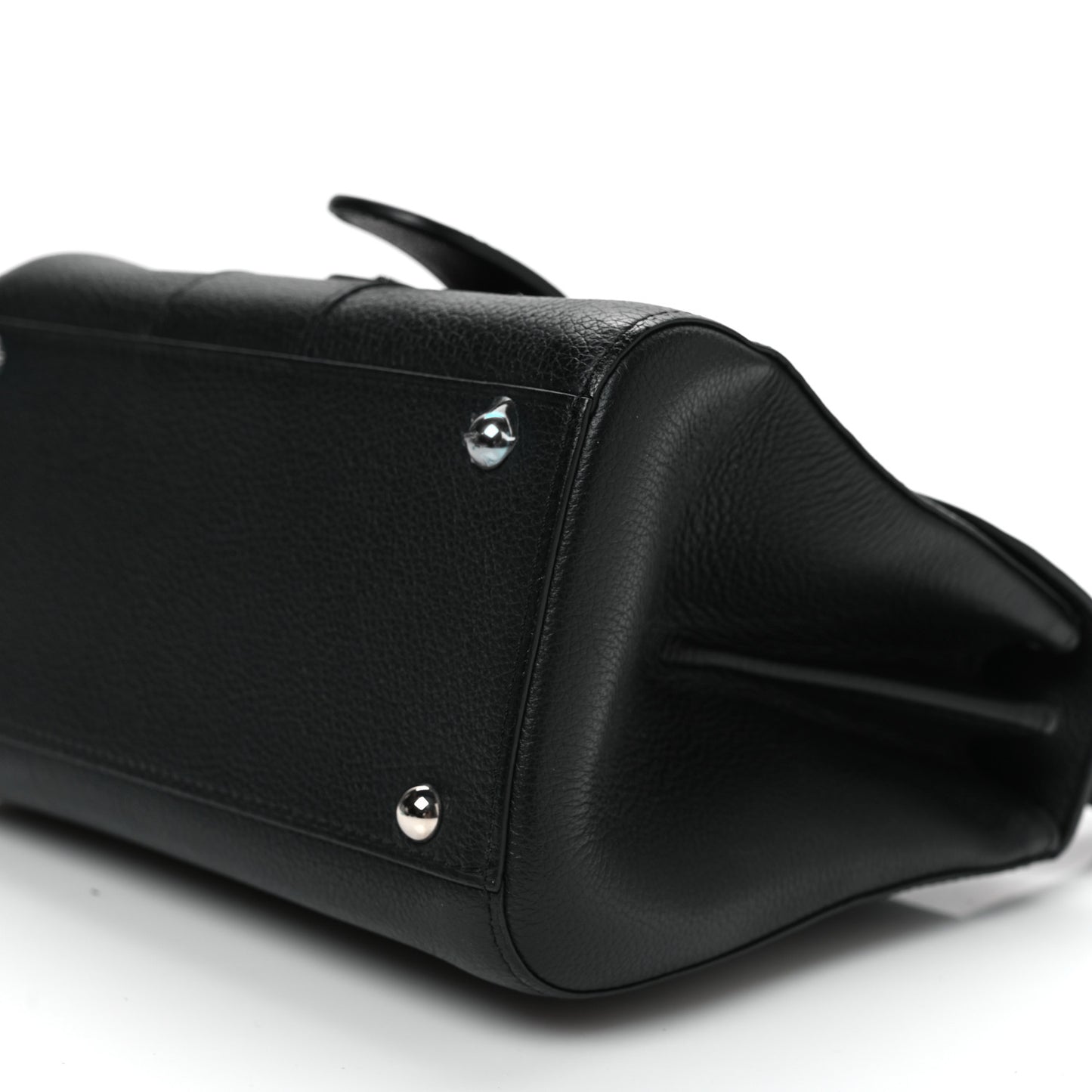 Grained Calfskin Mini Brillant Satchel Black