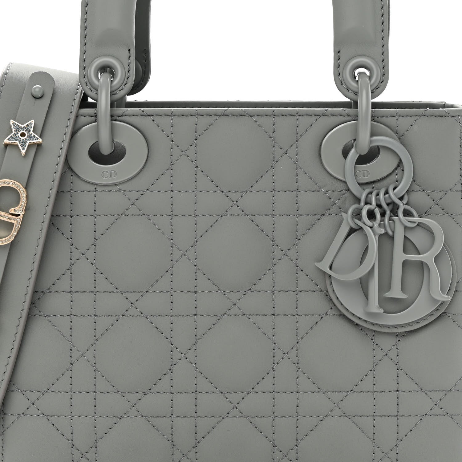 Christian Dior Ultra Matte Calfskin Cannage Small My ABCDior Lady Dior Gray 8 of 12