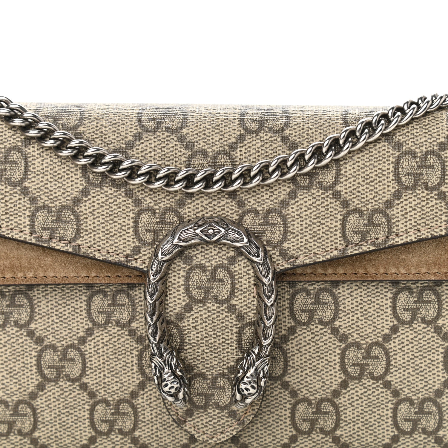 Gucci GG Supreme Monogram Super Mini Dionysus Shoulder Bag Taupe 7 of 11